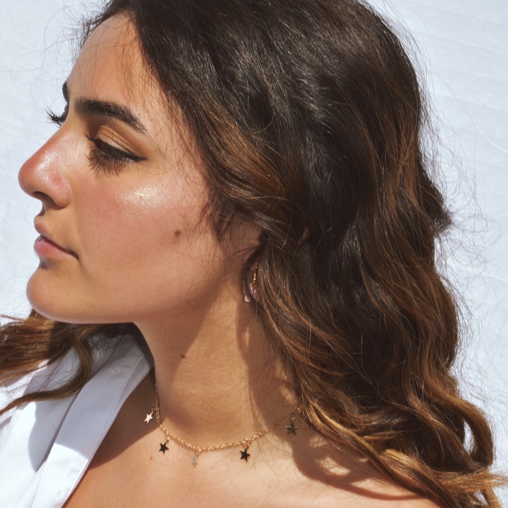 Beautiful Star Girl Star Gold Choker